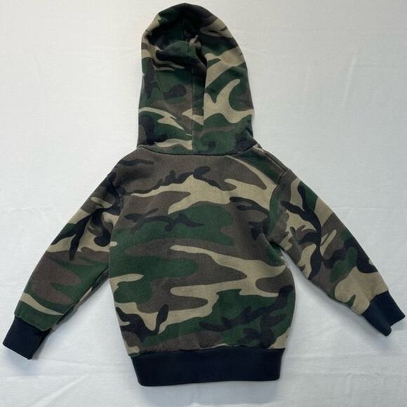 Camouflage Full Zip Hoodie Sweatshirt Jacket green camo baby Size 18 Months - Picture 5 of 6